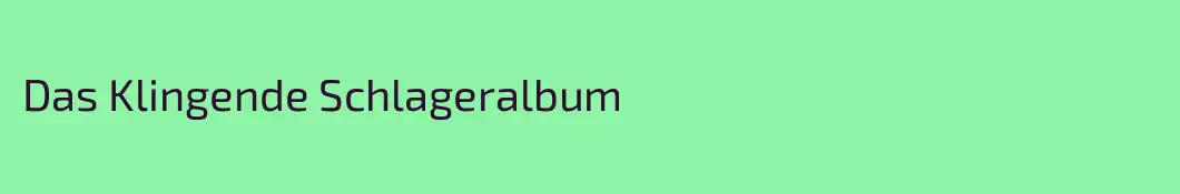 Das Klingende Schlageralbum